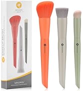 KINGMAS 3Pcs Foundation Brush Contour Concealer Brush Set, Under Eye &amp; Blusher Brush Kabuki Makeu...