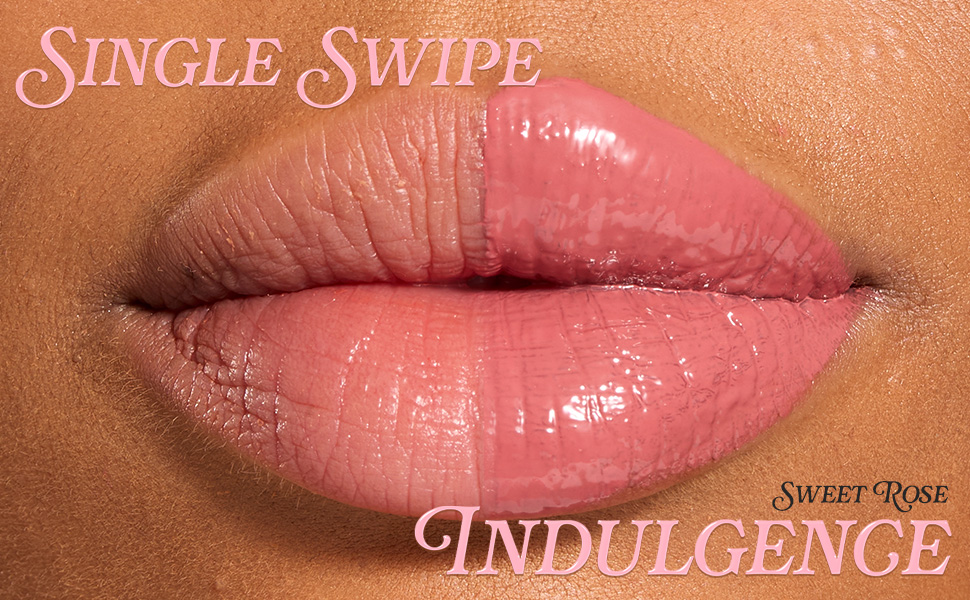 Gloss stick single swipe of the shade Indulgence