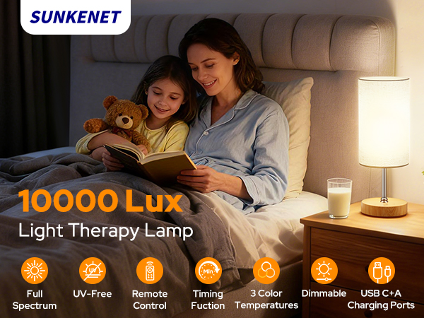 SUNKENET Light Therapy Lamp