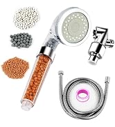 High Pressure Filter Shower Head With Replacement Hose And Bracket, 3 Mode Function Spray, Water ...