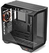 darkFlash Full-Tower ATX Gaming PC Case, Back Plug-in Motherboard, 1 PWM ARGB Fans, Dual-Chamber ...