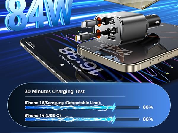retractable c car charger