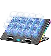 AICHESON Laptop Cooling Pad, 15 Powerful Cooling Fans, Gaming Laptop Cooler with RGB Lights for 1...