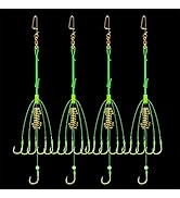 Dyxssm Carp Fishing Feeders Bait Fishing Hooks with Fishing Spring Carp Feeder (Pack of 4)