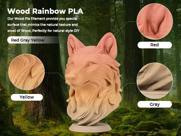 rainbow wood pla