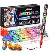 Overseas Acrylic Paint Markers 120 Colors, Liquid Ink Brush Tip Paint Pens - Water Based, No Blee...
