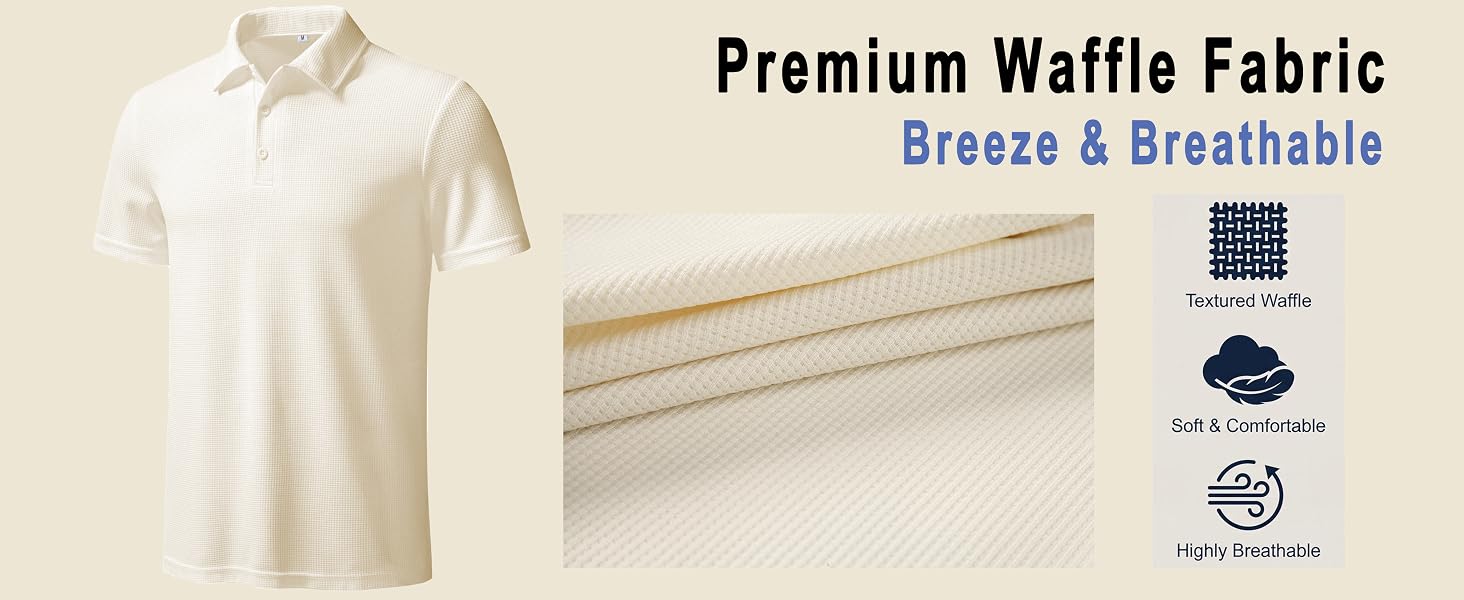 waffle polo shirts for men