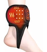 Yabuu Cordless Ankle Brace Heating Massage Pad Relieves Ankle Pain with 3000mAh Battery, Ankle He...