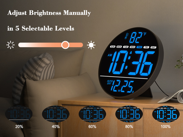 glows in the dark wall clock