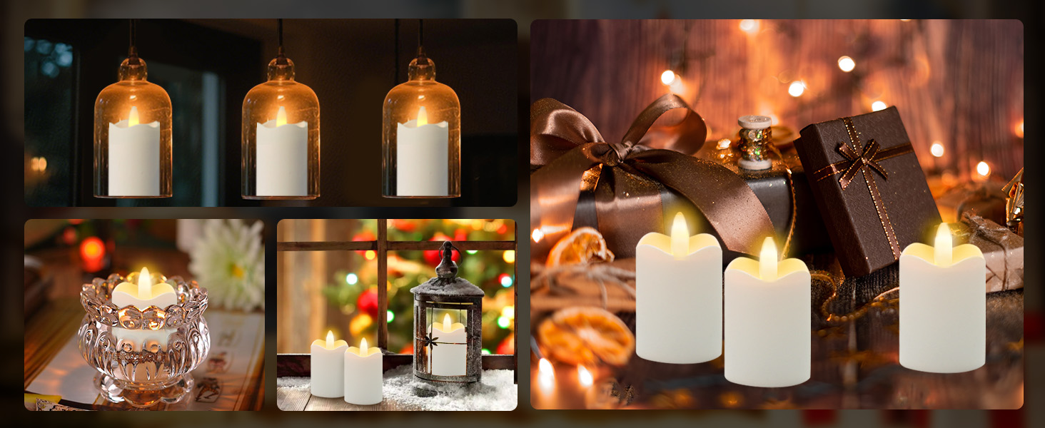 flickering flameless candles