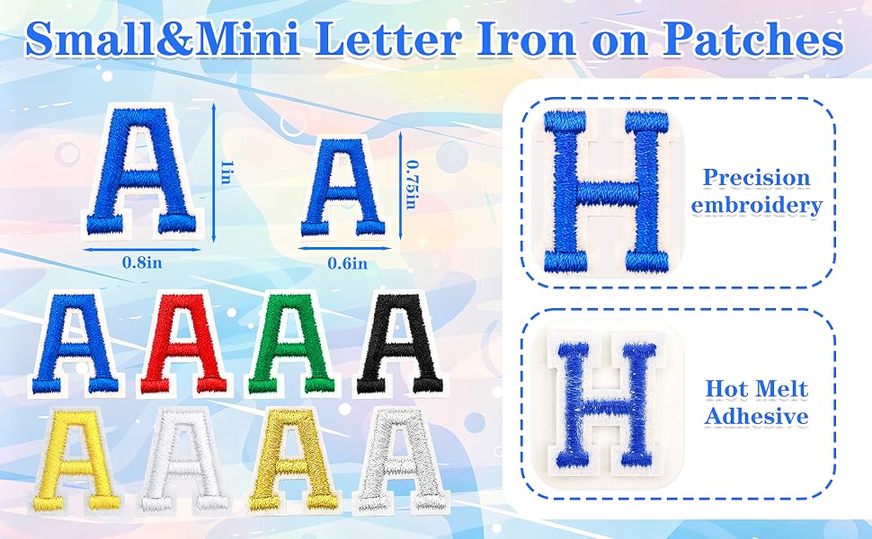 Small&amp;amp;Mini Letter Iron on Patches