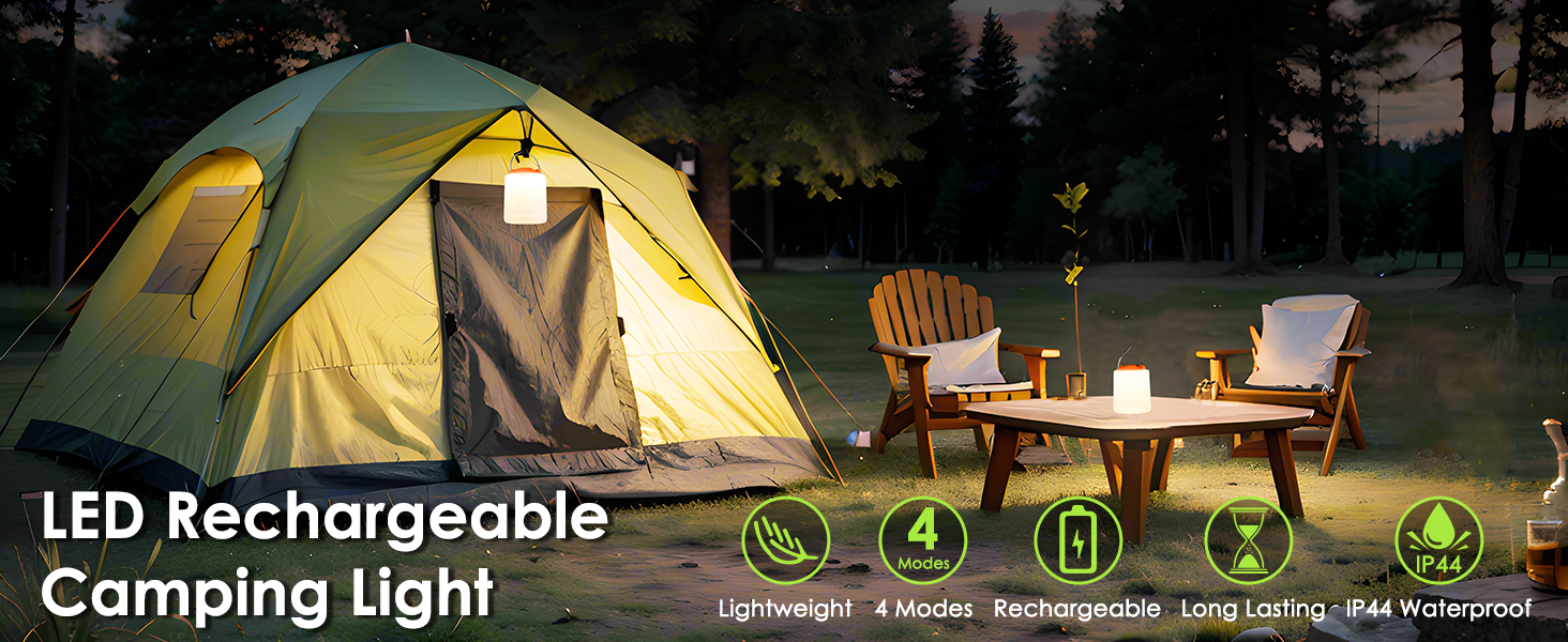 Outdoor Rechargeable Camping Essentials Lights