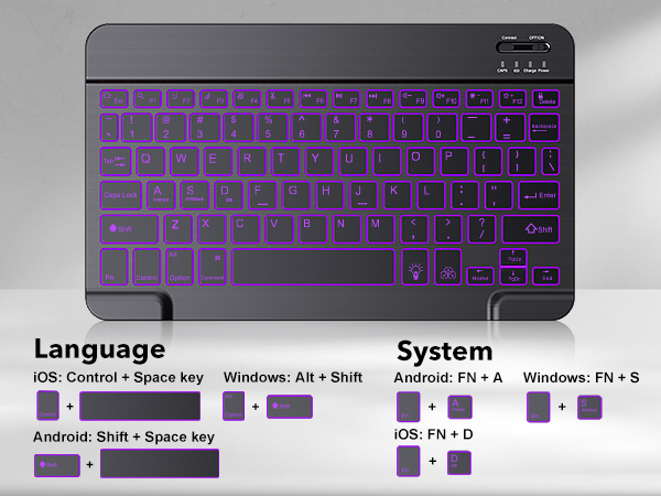 Multimedia Bluetooth keyboard and mouse combo