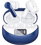 Fhumsh Wireless Earphones, Bluetooth 5.3 Headphones Hi-Fi Stereo 50-Hour Playback LED Digital Dis...
