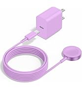 Upgraded Apple Watch Charger, Magnetic Fast Charger, USB C Charger Block Plug Adapter with 6FT iW...