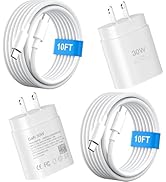 GaN 30W Super Fast Charger Type C,2 Pack Samsung Galaxy Z Fold USB C Wall Charger Block &amp; 10FT Ty...