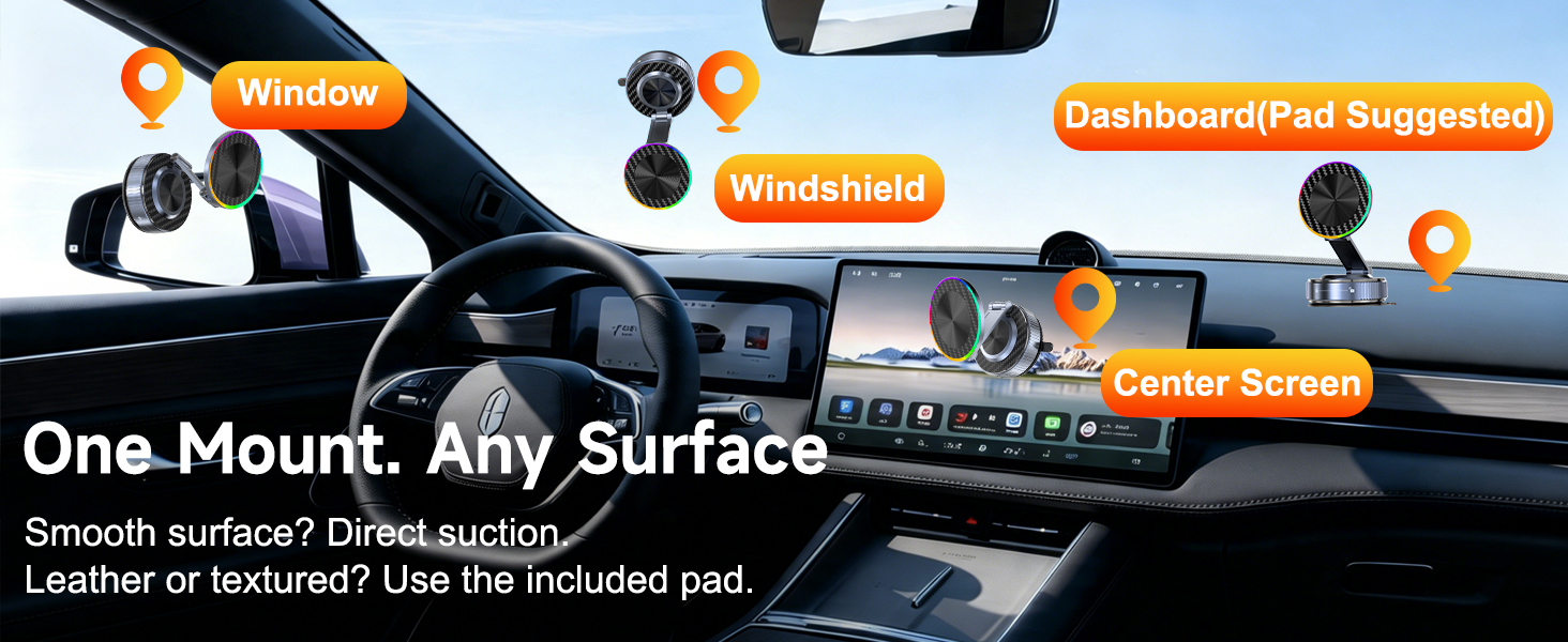vacuum magnetic phone holder
