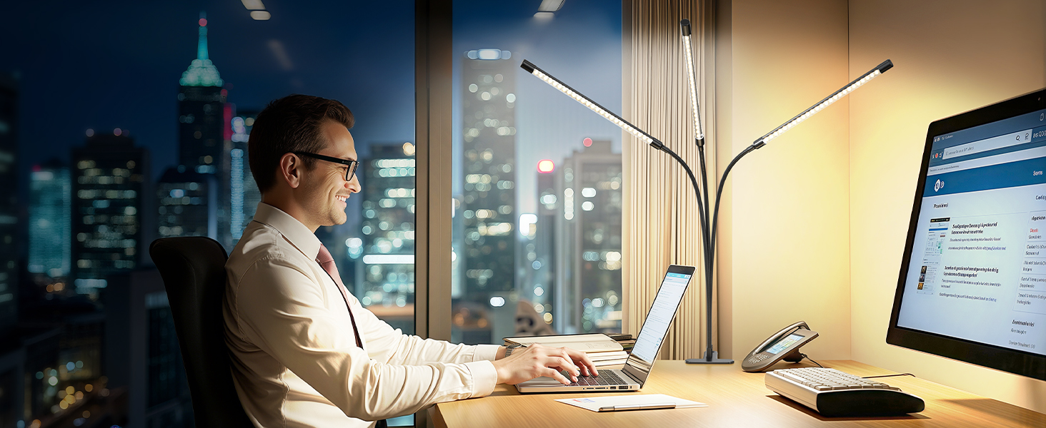 led desk lamp with clamp for work