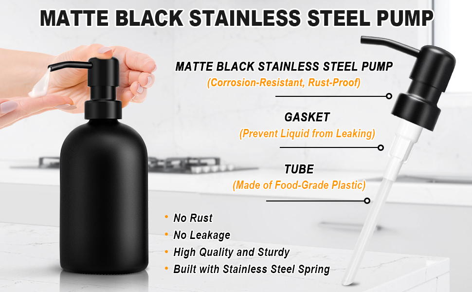 black soap dispenser bathroom