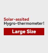 BaldrTherm Humidity Meter Hygrometer, Solar-Powered Room Thermometer Indoor Digital Temperature S...