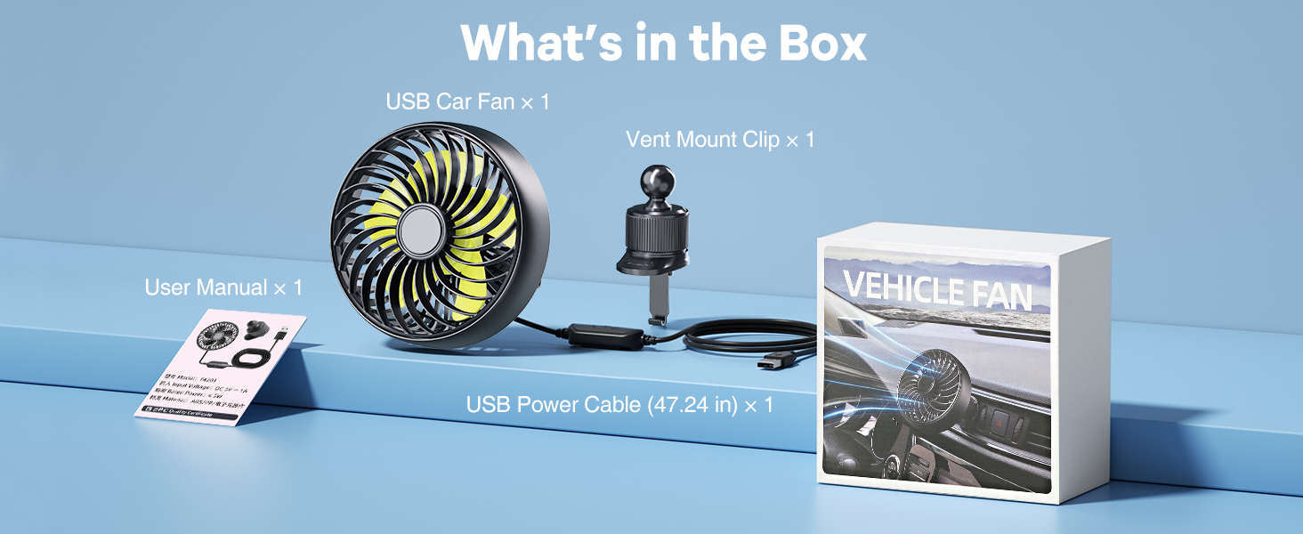 usb car fan