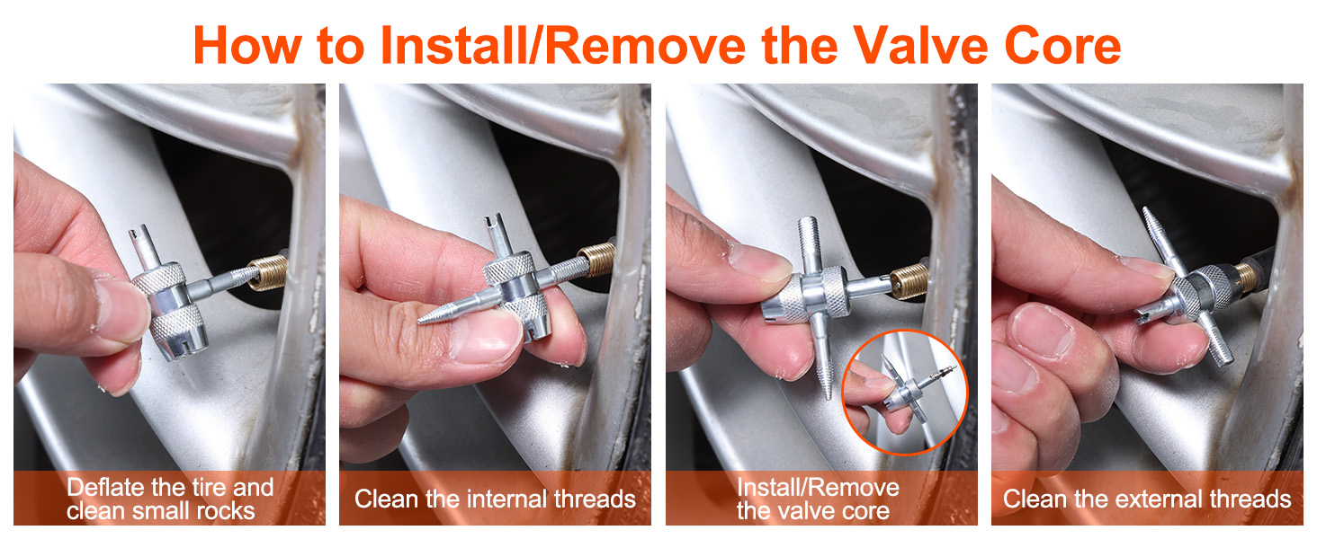 install/remove the valve core