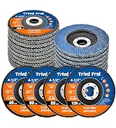 Trivd Frol 40 Pack Flap Disc, 4-1/2 Inch Flap Sanding Disc, Angled T29 Zirconia Abrasive Grinding...