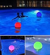 Pool Thermometer Floating Easy Read,Solar Powered Pool Water Temperature Thermometer, Pro Pond Th...