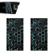 sdidzad 2 PCS Honeycomb Car B-Pillar Vinyl Decals, HD Printed Hexagon Door Pillar Stickers, Perso...