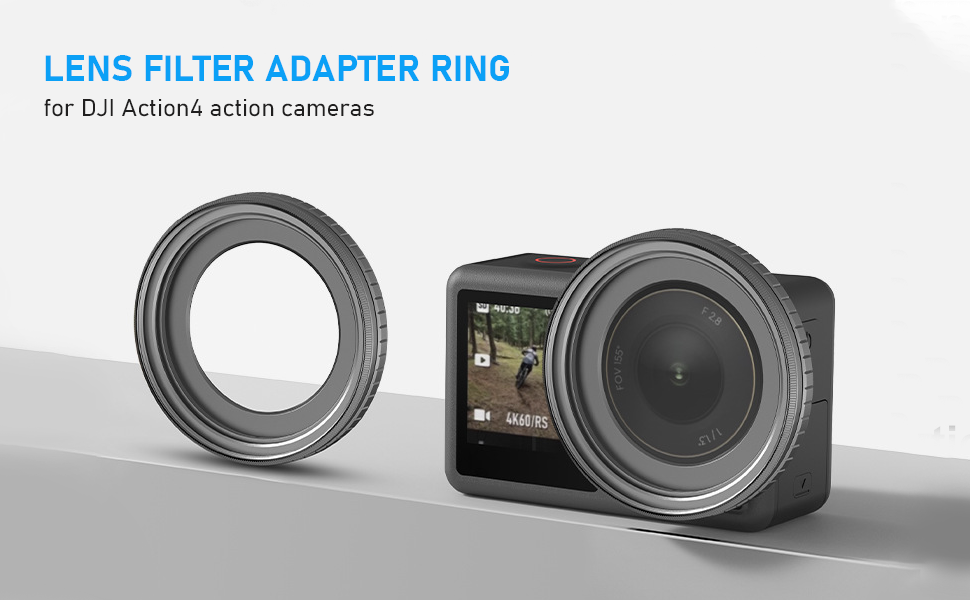 49mm Lens Filter Adapter Ring for DJI Action4