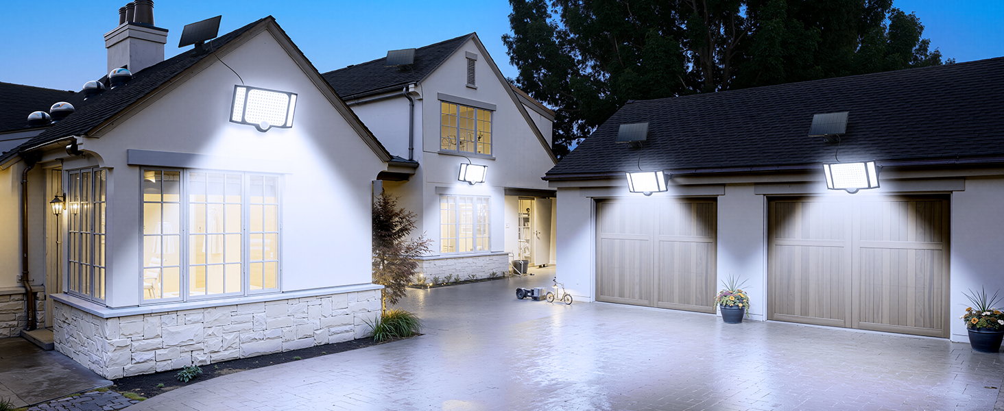 solar flood lights outdoor motion sensor