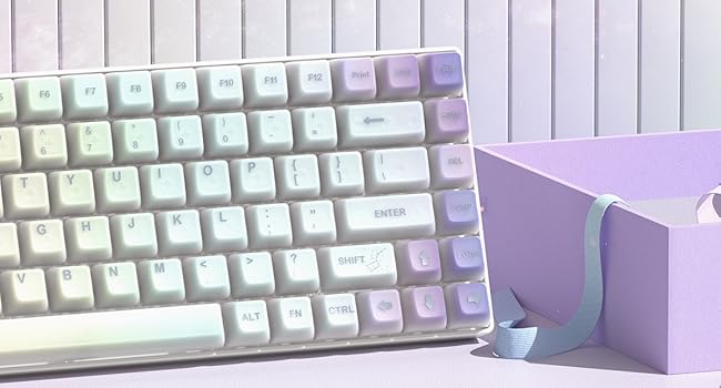 Keyboard Keycaps Jelly - Shine Through keycaps, Transparent Clear Key Cap
