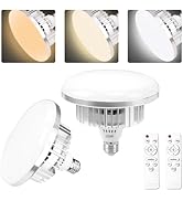 EMART 2Pack 135W Photography Light Bulb with Remote Control, 3000-6500K Dimmable Color Temperatur...
