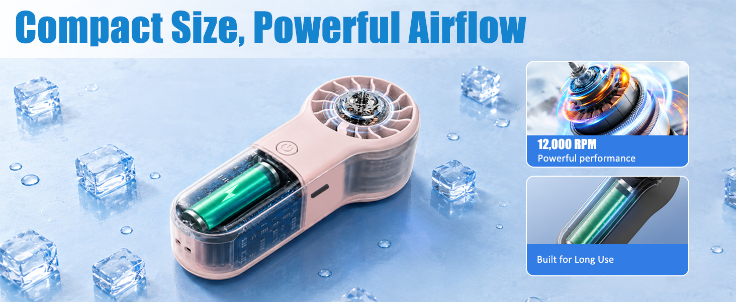 hand held fan with cooling plate