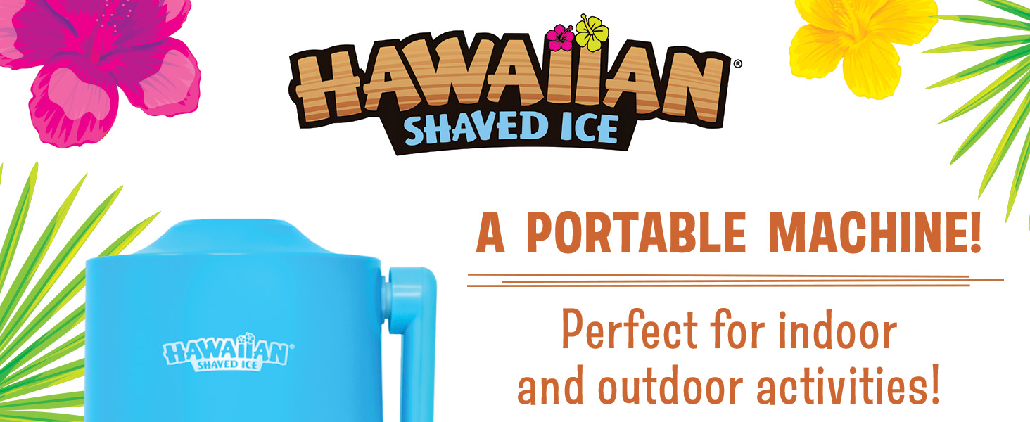 A portable shaved ice machine