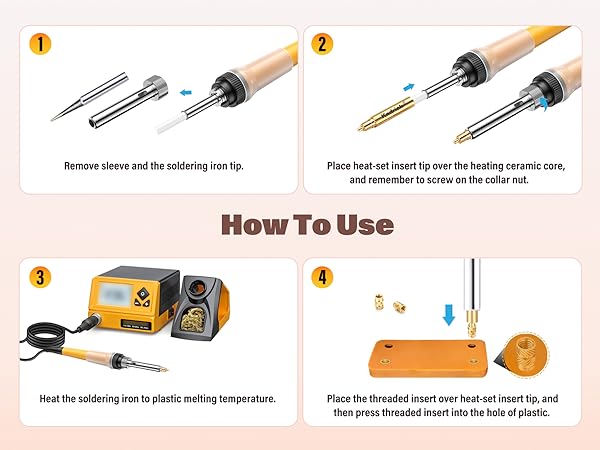 Heat Set Insert Tool M2 M2.5 M3 M4 M5 M6