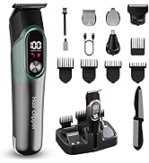 Ourcec Hair Clippers for Men Professional 5 in 1 Cord/Cordless Beard Nose Ear Body Grooming Hair ...