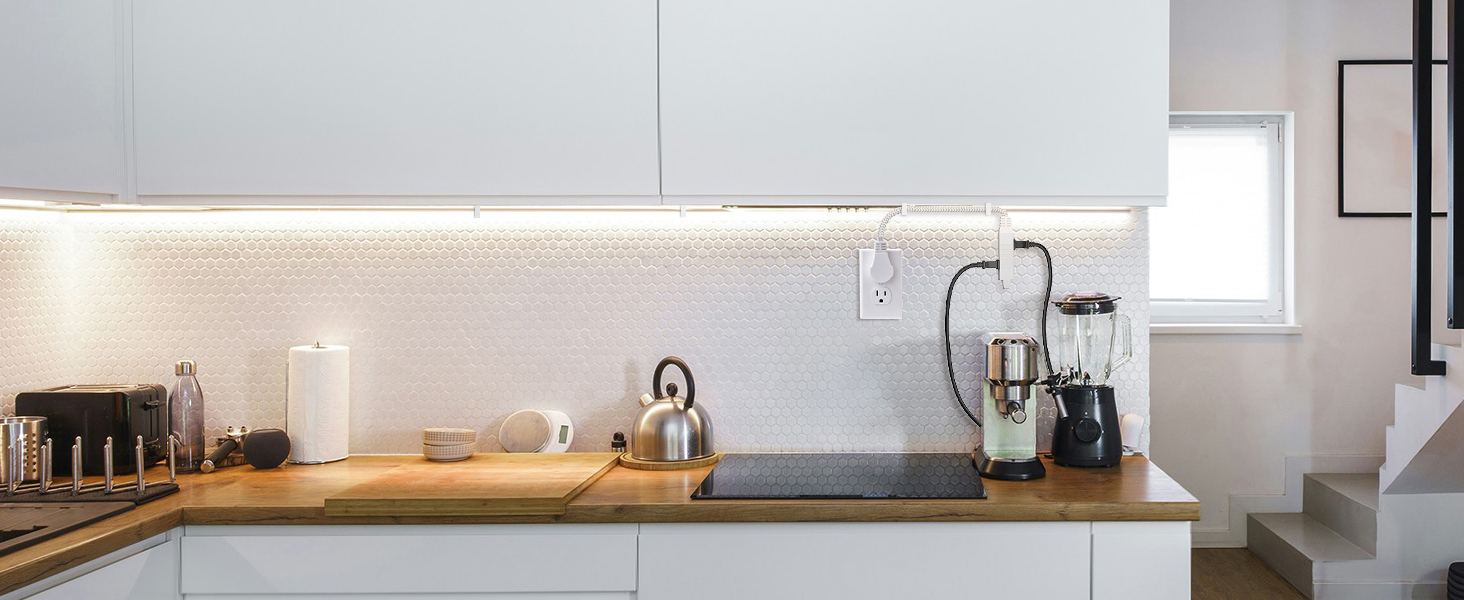 Extension Cord with 360° Flat Plug 1FT