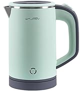 WTJMOV Small Electric Kettle Stainless Steel, 0.8L Portable Tea Kettle Auto Shut-off, Low Power H...