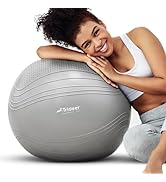 Trideer Exercise Ball Stability Ball - Non-Slip Bumps &amp; Lines Yoga Ball, Anti-Burst Swiss Ball fo...
