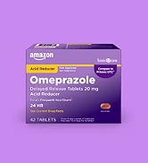 Basic Care Omeprazole Delayed Release Tablets 20 mg, Treats Frequent Heartburn, Acid Reduc...
