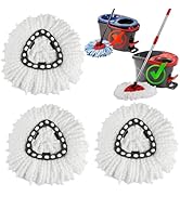 3 Pack Spin Mop Replacement Heads,100% Microfiber Spin Mop Refills for O-Ceda Mop Replace Head Ea...