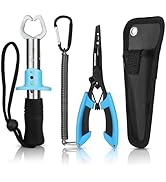 Mossy Oak 2Pcs Fishing Tools Kit- Fishing Plier, Fish Lip Gripper, Multifunctional Fishing Hook R...