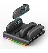 Charging Dock for 2025 Nintendo Switch 2 Joycon Controllers - 4 in 1 Fast Magnetic Charger Statio...