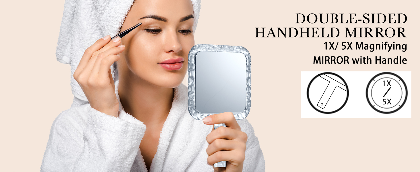 clear hand mirror
