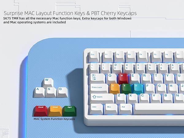 Keyboard 75%, Wireless Custom Mechanical Keyboard Rapid Trigger Hall Effect Magnetic Switch