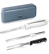 HousesAid Electric Knife,Electric Carving Knife Set with Two Serrated Stainless Steel Blades,Carv...
