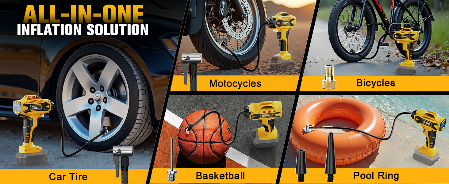 dewalt 20v air pump tire inflator