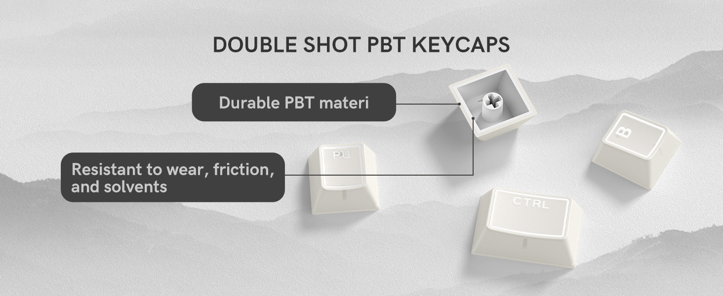 DOUBLE SHOT PBT KEYCAPS