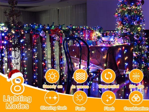 8 Lighting Modes Christmas Tree Lights